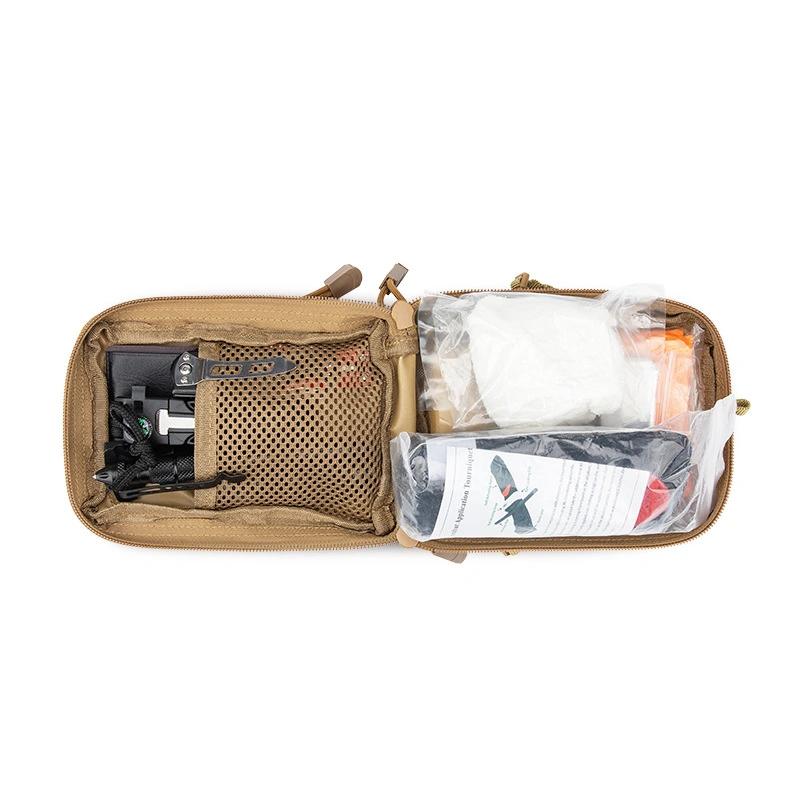 First Aid Pouch, Pouches Rip-Away Medical Bag Outdoor Emergency Survival Kit Quick Release Design Include Red Cross Patch