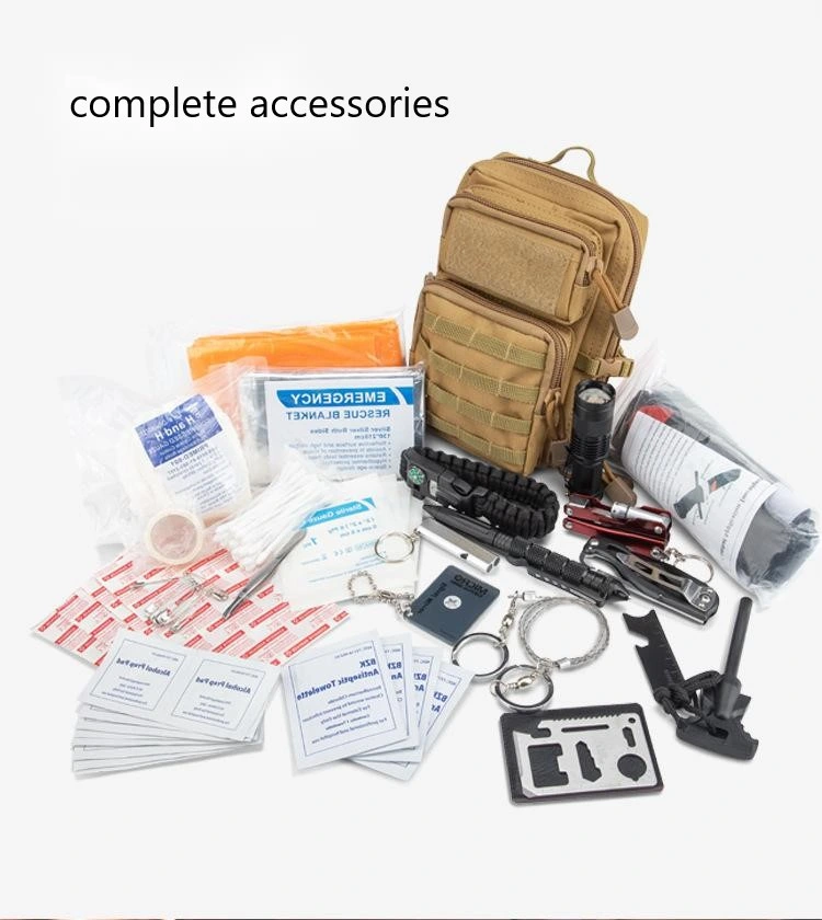 Nuokang out Bag Emergency Survival Gear Outdoor Survival Kit Tactical Sos First Aid Kit