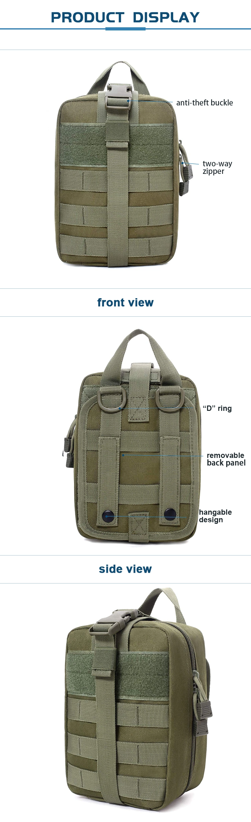 Double Safe Universal Tactical Outdoor Magazine Organizer Utility Kit Holder Medic Bag Survival Kit