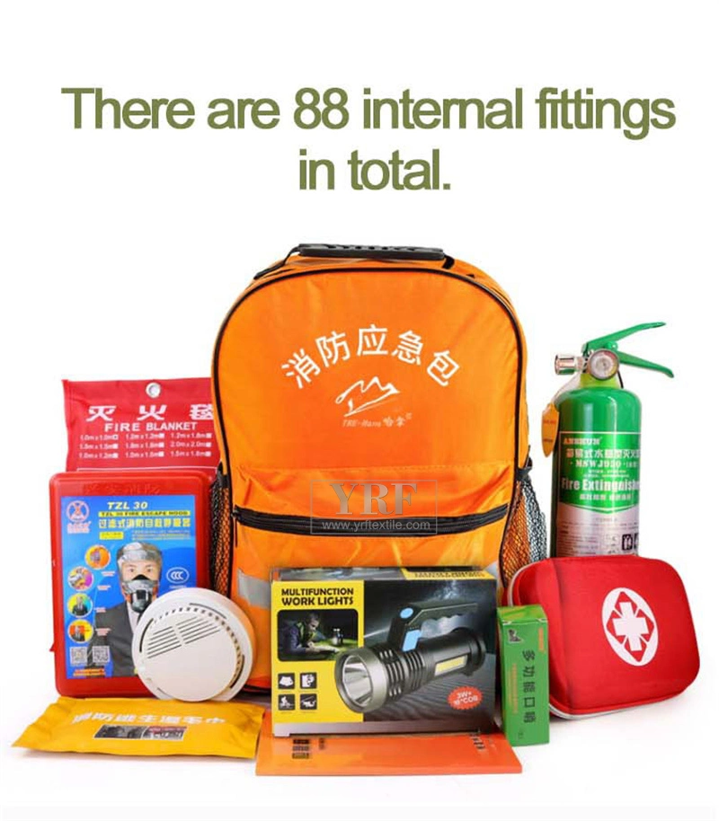 Orange Emergency Bag First Aid Backpack Empty Medical First Aid Bag Treatment First Responder Trauma Bag 38 Pieces for Icrc Material