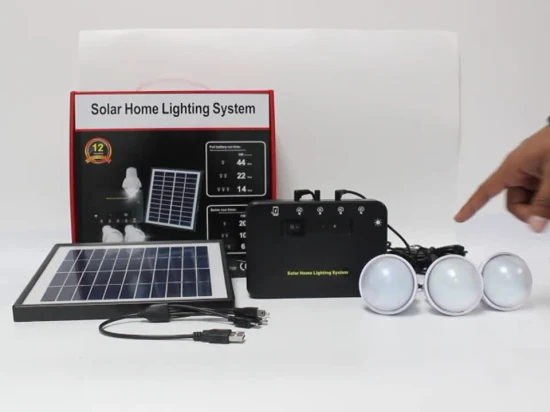 portable Solar Home Kit with Three Bulbs and a Replaceable Battery, Convenience for Home Lighting.