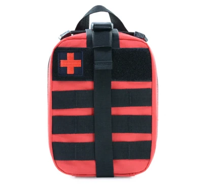 First Aid Pouch, Pouches Rip-Away Medical Bag Outdoor Emergency Survival Kit Quick Release Design Include Red Cross Patch